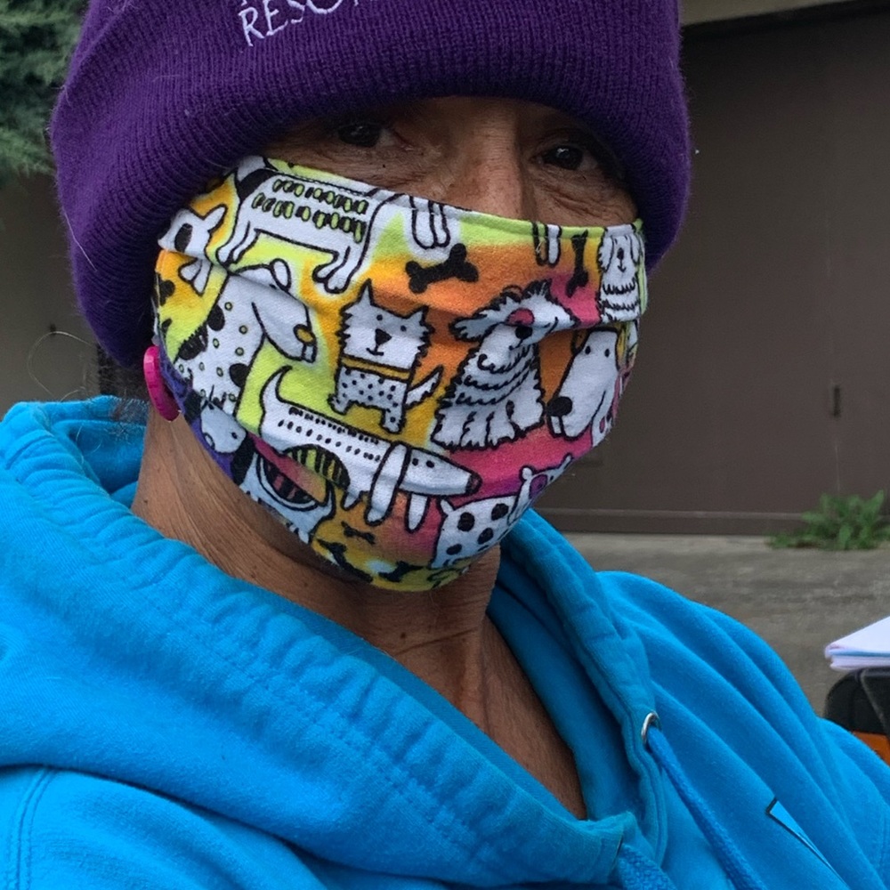 Handmade facemask (blue cat) - Picture 3 of 3